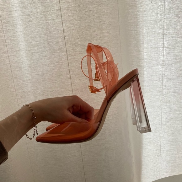 ALDO Orange Strap Heels - Picture 5 of 11